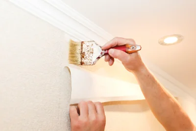 Pose de papier peint à Bois-Sainte-Marie — revêtements muraux et toiles de verre